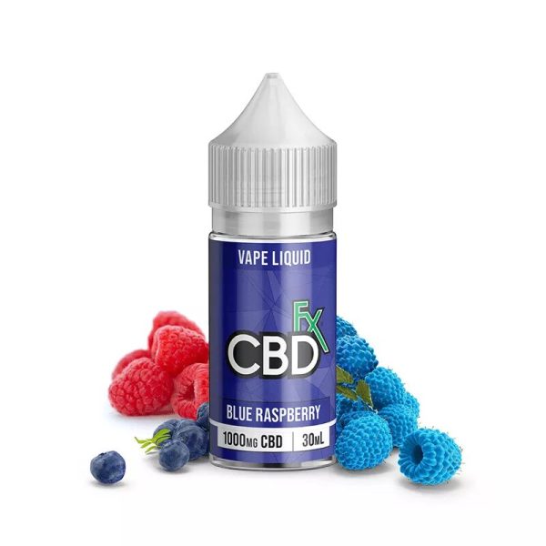 CBDfx Blue Raspberry Vape Series CBD E-juice 30ml – 500mg/1000mg/2000mg, Pure CBD, 50/50 PG/VG, THC-Free