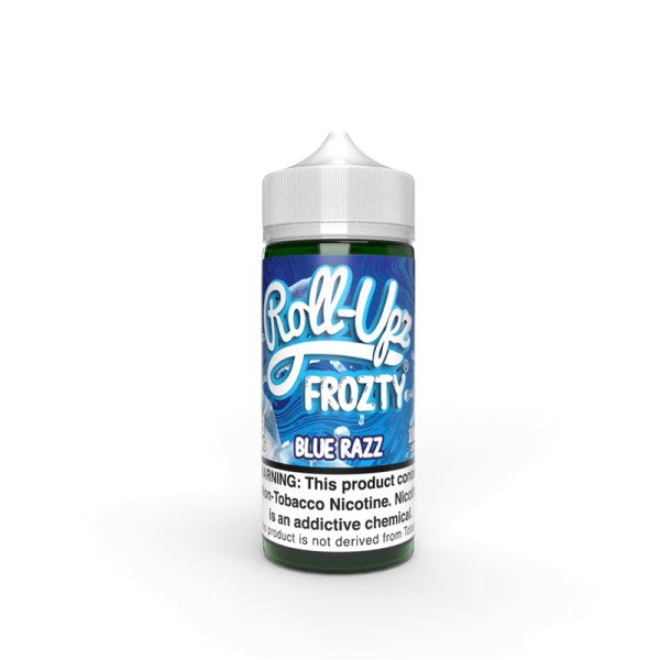 Juice Roll-Upz Tobacco Free Blue Raspberry Ice Vape Juice 100ml – Tangy Blue Raspberry & Chilling Menthol E-Liquid