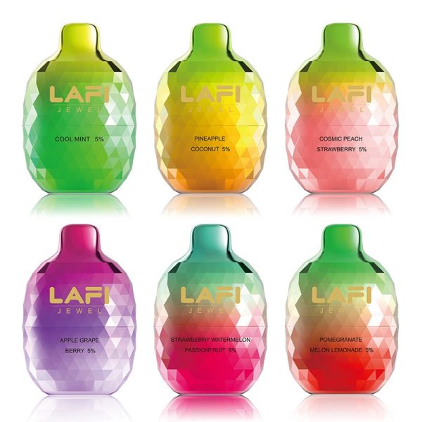 LAFI Jewel Disposable Vape – 15ml Pre-Filled, 8000 Puffs, Rechargeable with Diamond Textured Design