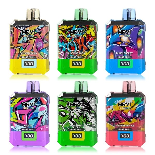 MRVI Coming 10000 Disposable Vape – 19ml Pre-Filled, Rechargeable with Power Screen Display and Mesh Coil for 10000 Puffs