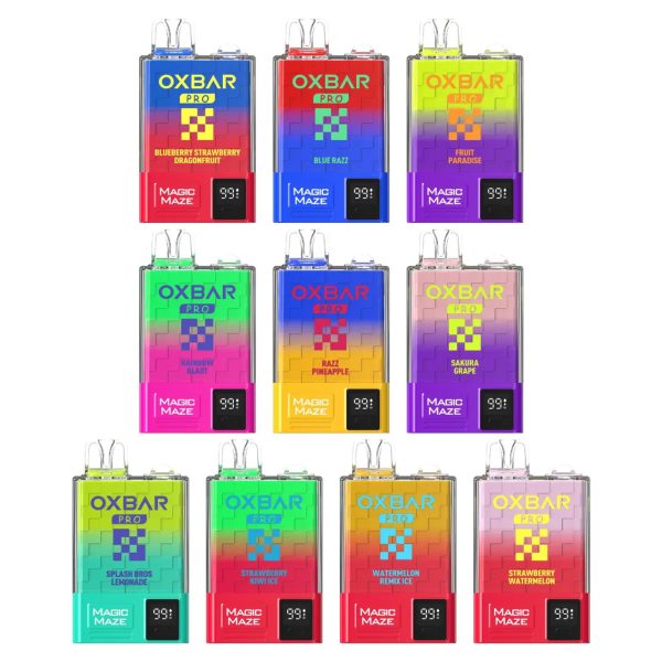 OXBAR Magic Maze Pro 10K Disposable Vape – 18ml Pre-Filled Smart Vape with LED Display and Adjustable Settings