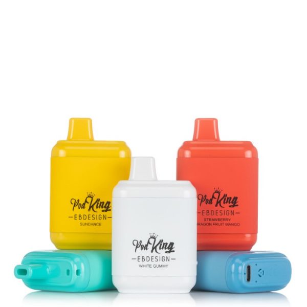 Pod King Elf Bar XC5000: 5000 Puff Rechargeable Disposable Vape with 13.5ml Capacity, 50mg Nic Salt & Mesh Coil