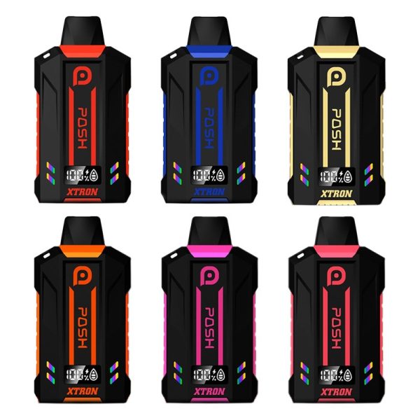 Posh Xtron 10000 Puff Rechargeable Disposable Vape with 22ml Pre-Filled E-Liquid and Display Screen