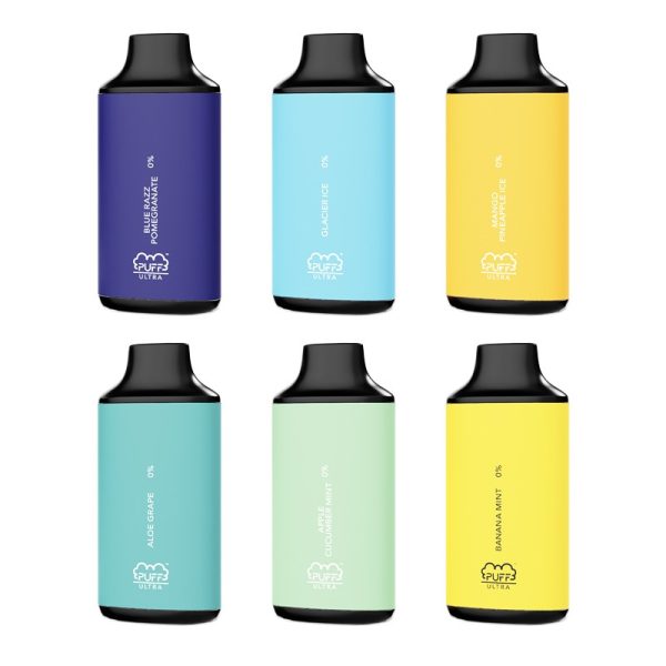PUFF Ultra 8000 – Nicotine Free Disposable Vape with 14ml Pre-Filled, 550mAh Rechargeable & Mesh Coil