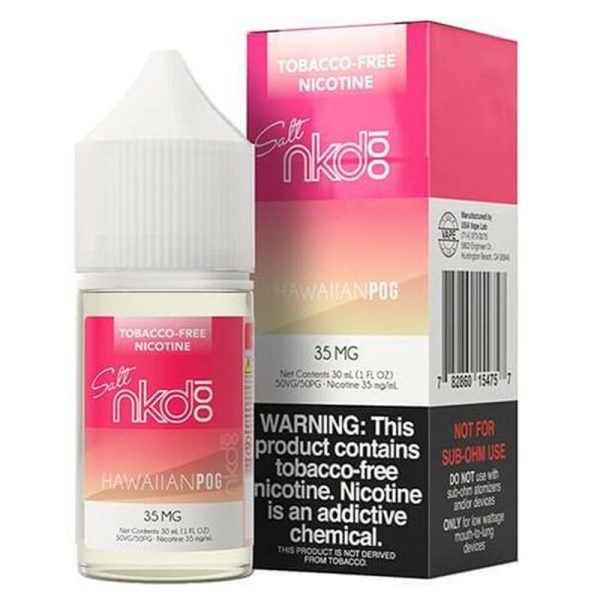 Naked 100 Hawaiian POG Tobacco-Free Nic Salt E-Juice 30ml – Tropical Orange and Guava Blend