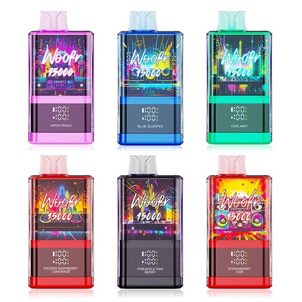 IJOY Woofr 15000 Dual Mesh Coil Disposable Vape: 20ml Pre-filled, 15000 Puffs, USB-C Rechargeable with Display Screen