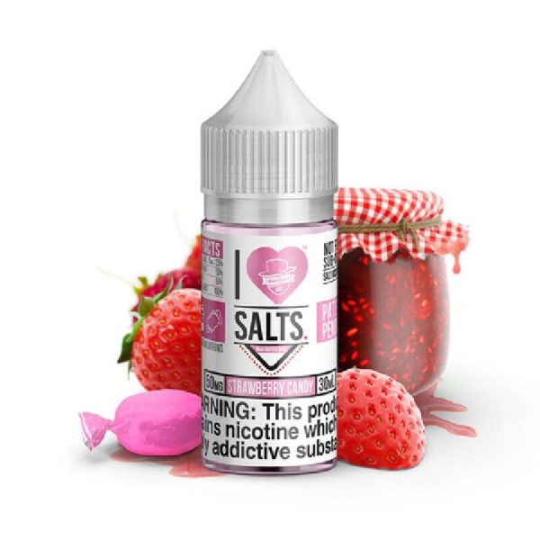 I Love Salts Sweet Strawberry E-Juice 30ml – Tangy Strawberry and Sugary Taffy Flavor Vape Juice