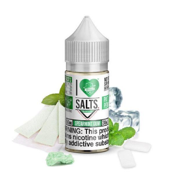 I Love Salts Spearmint Gum E-Juice 30ml – Refreshing Spearmint and Cool Menthol Flavor Vape Juice