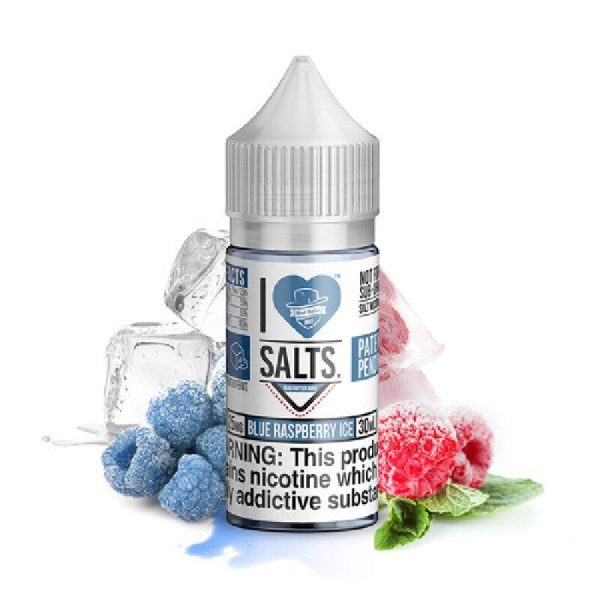 I Love Salts Blue Raspberry Ice E-Juice 30ml – Vibrant Blue Raspberry with a Cool Menthol Finish Vape Juice