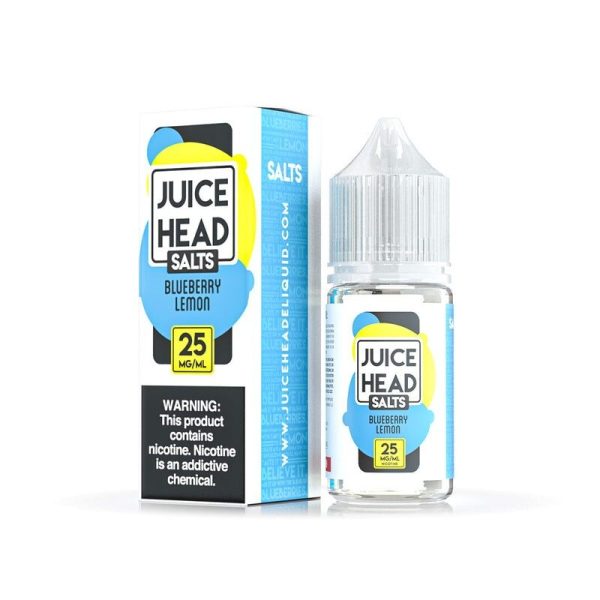 Juice Head Blueberry Lemon Nic Salt E-Juice 30ml – Sweet Blueberry & Tart Lemon Salt Nicotine E-Liquid