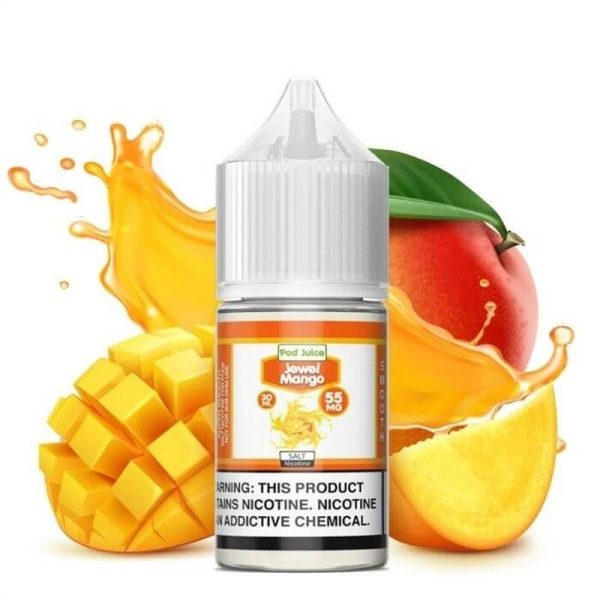 Jewel Mango Nic Salt E-Juice by Pod Juice 30ml – Lush Mango Flavor, Ideal for Pod Systems, High Strength Options Available