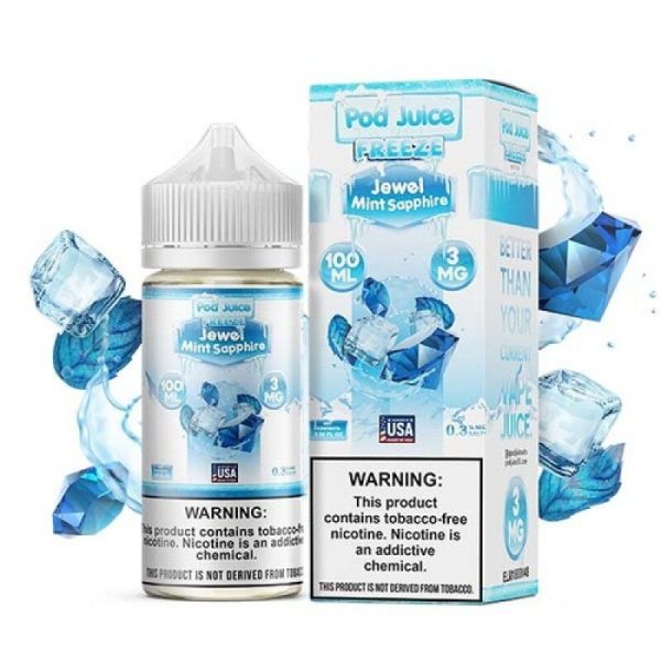 Pod Juice Jewel Mint Sapphire Ice Vape Juice 100ml