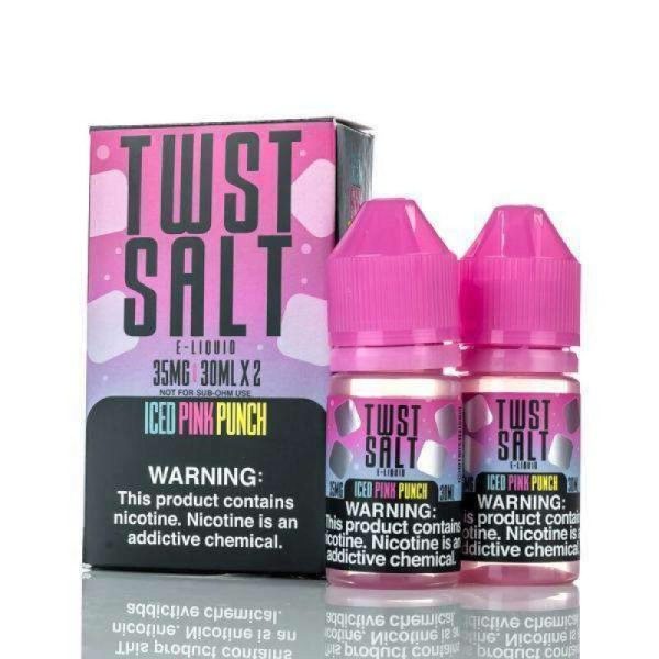 Twist Salt Pink 0° 60ml Nic Salt E-Juice | Iced Pink Lemonade & Red Berry Fusion