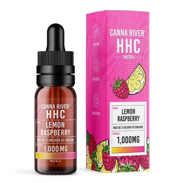 Canna River Lemon Raspberry Flavor HHC Tincture 1000mg | Plant-Based | Alcohol-Free | Sugar-Free | Third Party Tested