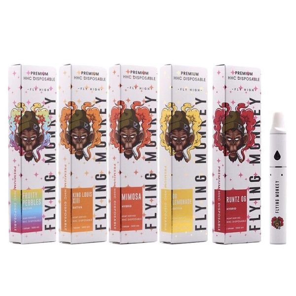 Flying Monkey HHC Disposable Vape 1G: 1000mg Distillate, Ceramic Coil, 400mAh Battery – Lab Tested for Purity