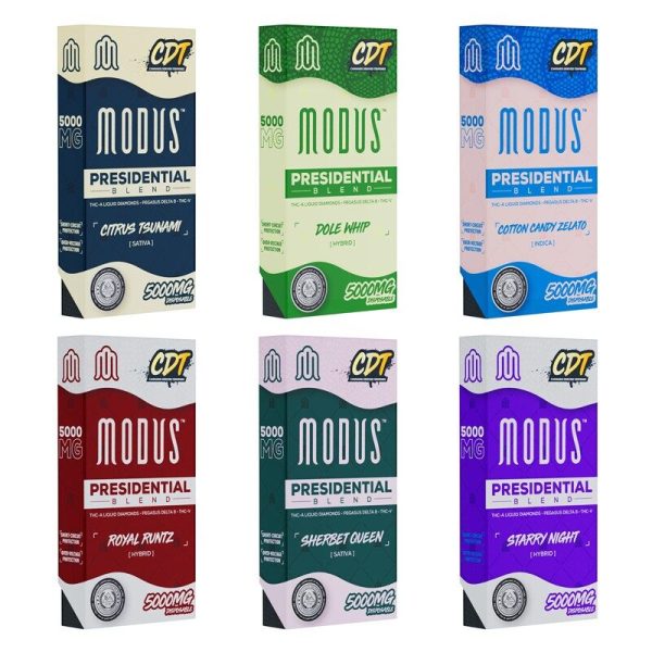 Modus Presidential Blend Disposable Vape – 5g HHC, Rechargeable, Draw-Activated, Lab Tested, Type-C Charging, Potent and Pure