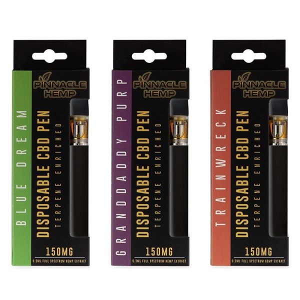 Pinnacle Hemp CBD Disposable Pen – 150mg Full Spectrum, Auto-Draw, Terpene-Rich, Made with USA Industrial Hemp