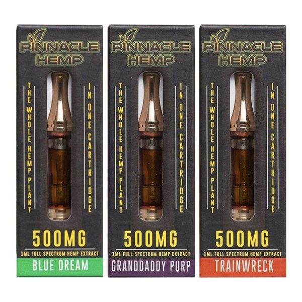 Pinnacle Hemp CBD Cartridge – 500mg Full Spectrum, 510 Threaded, Lab Tested, Available in Multiple Terpene Profiles